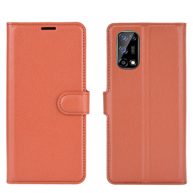 For OPPO Realme V5 / K7X / Realme Q2 / Realme 7 5G Litchi Texture Horizontal Flip Protective Case with Holder & Card Slots & Wallet