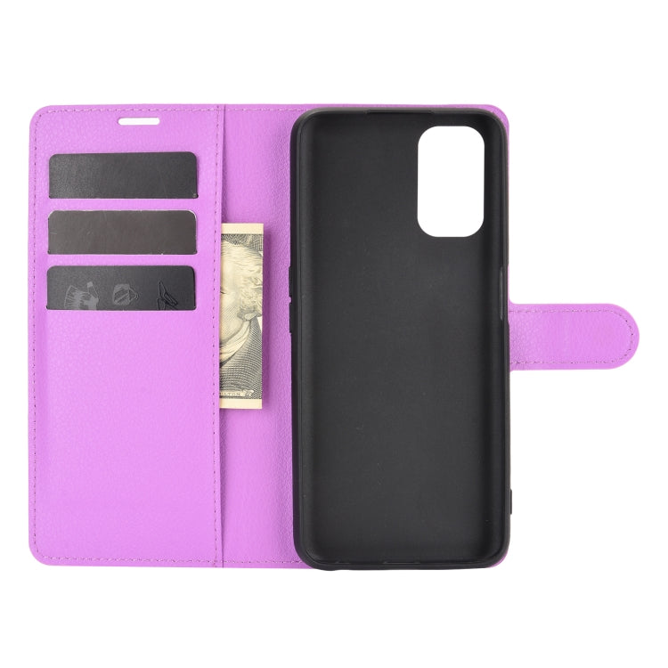 For OPPO Realme V5 / K7X / Realme Q2 / Realme 7 5G Litchi Texture Horizontal Flip Protective Case with Holder & Card Slots & Wallet