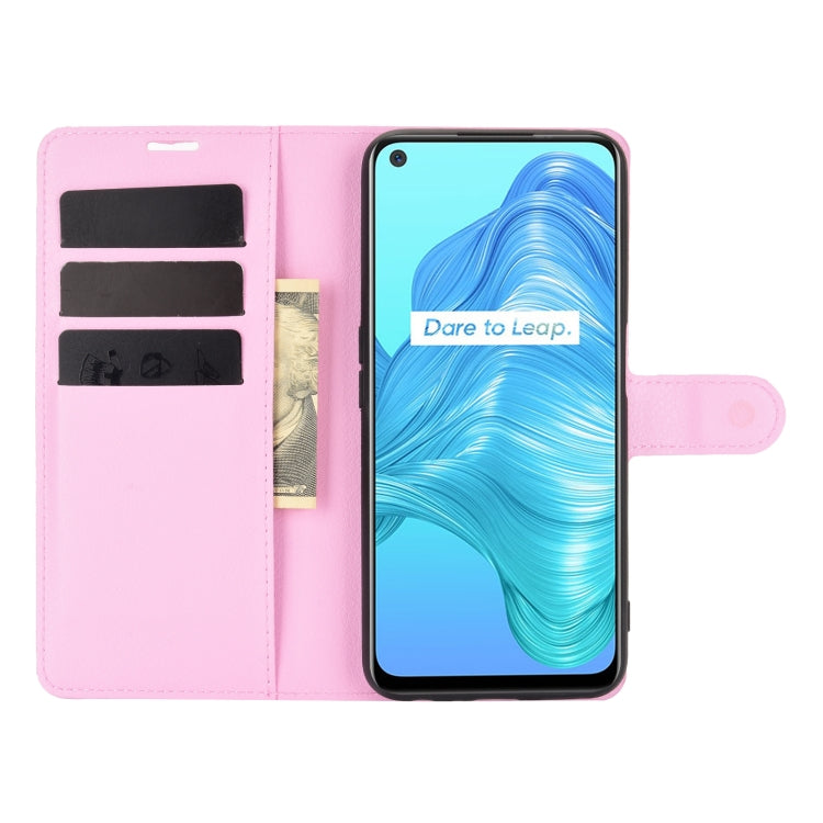 For OPPO Realme V5 / K7X / Realme Q2 / Realme 7 5G Litchi Texture Horizontal Flip Protective Case with Holder & Card Slots & Wallet