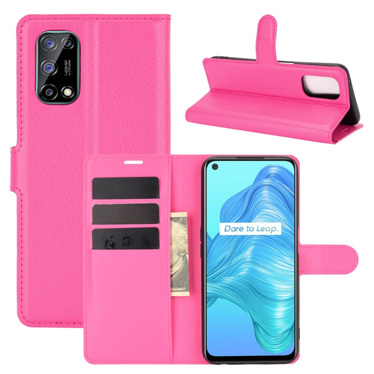 For OPPO Realme V5 / K7X / Realme Q2 / Realme 7 5G Litchi Texture Horizontal Flip Protective Case with Holder & Card Slots & Wallet
