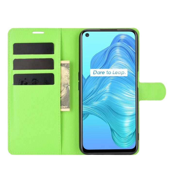 For OPPO Realme V5 / K7X / Realme Q2 / Realme 7 5G Litchi Texture Horizontal Flip Protective Case with Holder & Card Slots & Wallet