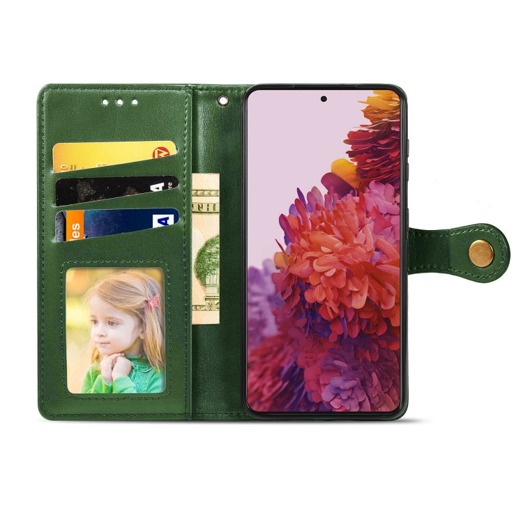For Samsung Galaxy S21 Ultra 5G Retro Solid Color Leather Buckle Phone Case with Lanyard & Photo Frame & Card Slot & Wallet & Stand Function
