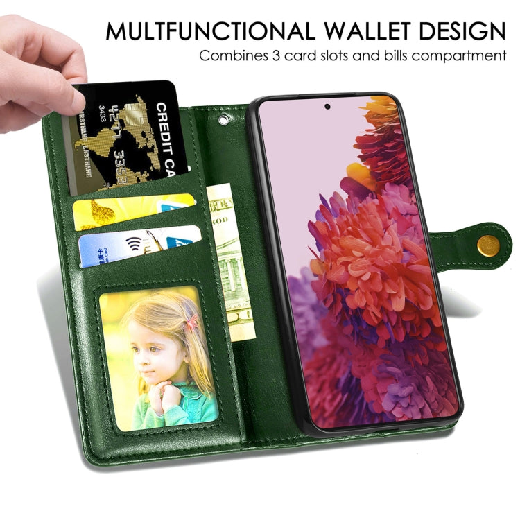 For Samsung Galaxy S21 Ultra 5G Retro Solid Color Leather Buckle Phone Case with Lanyard & Photo Frame & Card Slot & Wallet & Stand Function