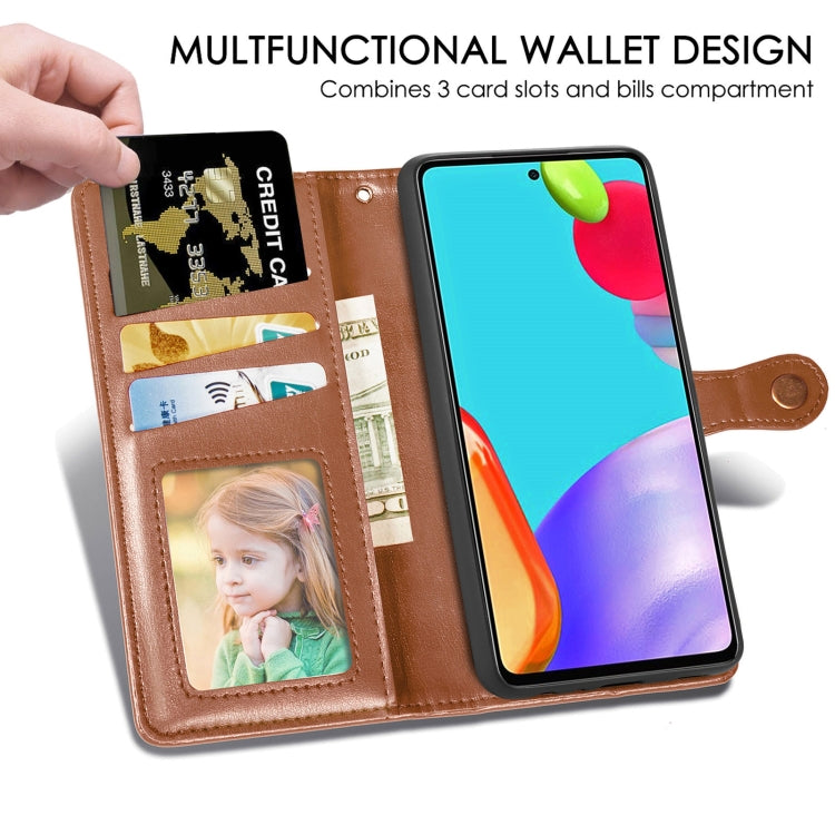 For Samsung Galaxy A72 5G / 4G Retro Solid Color Leather Buckle Phone Case with Lanyard & Photo Frame & Card Slot & Wallet & Stand Function