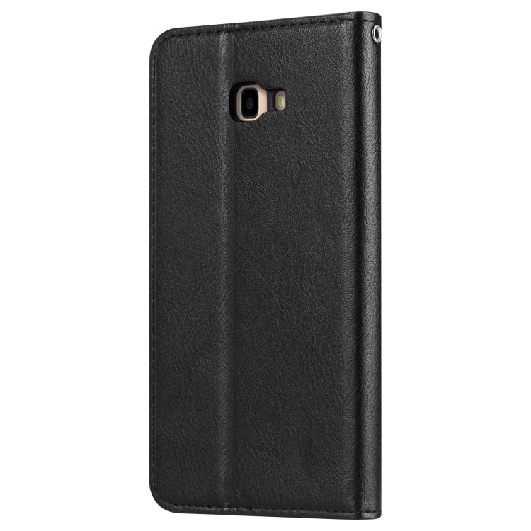 Knead Skin Texture Horizontal Flip Leather Case for Galaxy J4+, with Photo Frame & Holder & Card Slots & Wallet