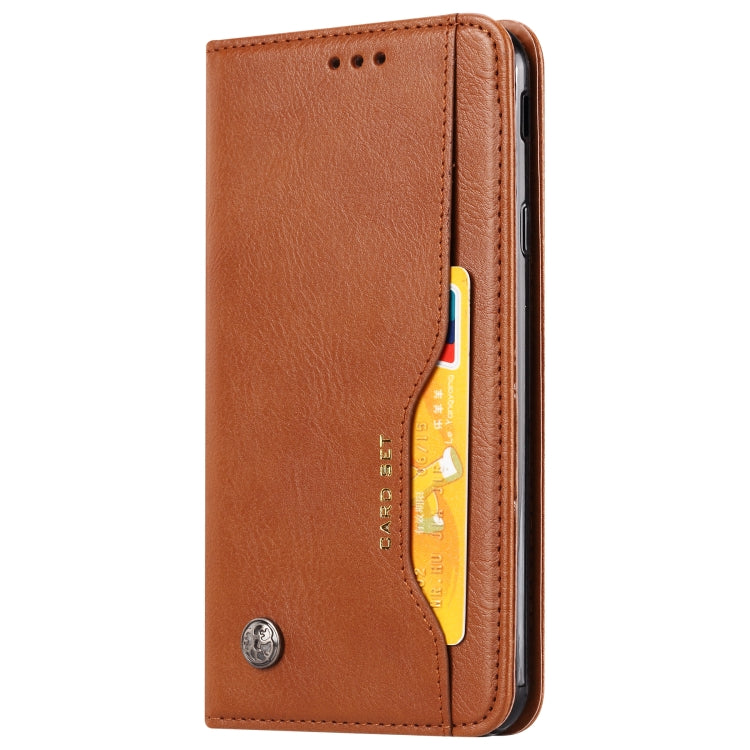 Knead Skin Texture Horizontal Flip Leather Case for Galaxy J4+, with Photo Frame & Holder & Card Slots & Wallet