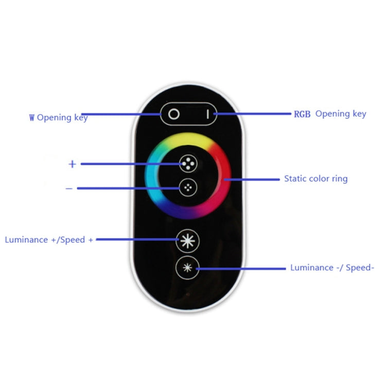 RGB LED Synchronous Controller Dimmer DC12V 24V 16 Mode Wireless Touch RF Remote Control For RGB LED Strip