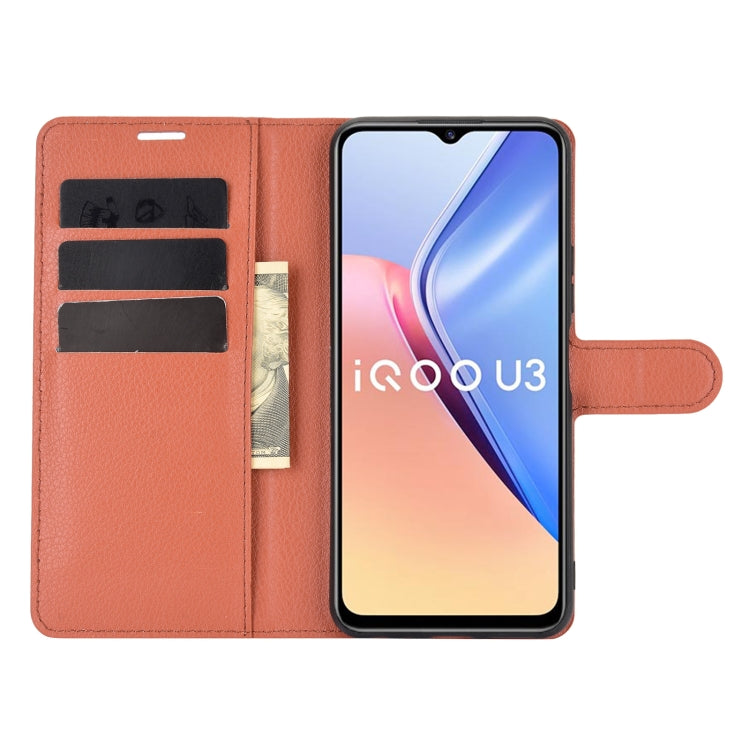 For vivo iQOO U3/vivo Y52S Litchi Texture Horizontal Flip Protective Case with Holder & Card Slots & Wallet