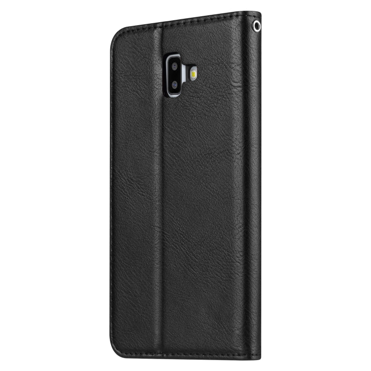 Knead Skin Texture Horizontal Flip Leather Case for Galaxy J6+, with Photo Frame & Holder & Card Slots & Wallet