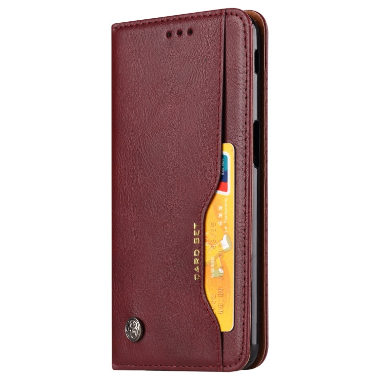 Knead Skin Texture Horizontal Flip Leather Case for Galaxy J6+, with Photo Frame & Holder & Card Slots & Wallet