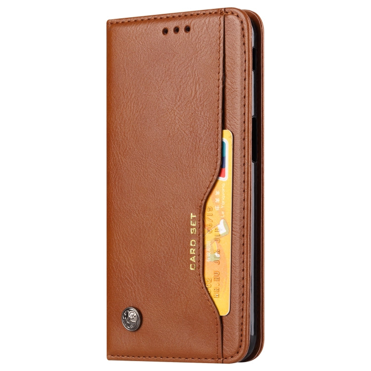 Knead Skin Texture Horizontal Flip Leather Case for Galaxy J6+, with Photo Frame & Holder & Card Slots & Wallet