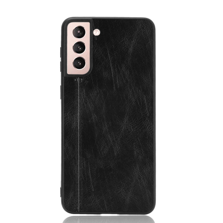 For Samsung Galaxy S21 5G Shockproof Sewing Cow Pattern Skin PC + PU + TPU Case