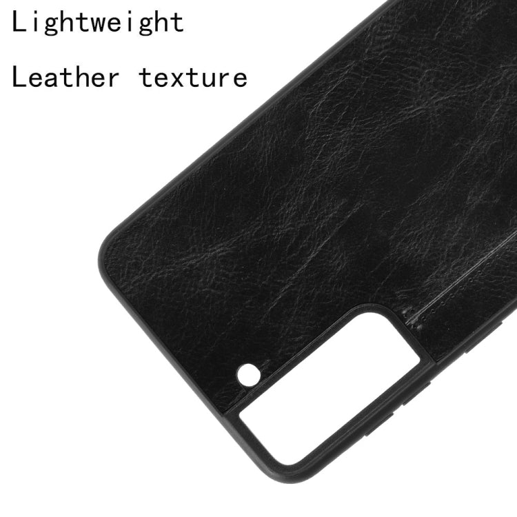 For Samsung Galaxy S21 5G Shockproof Sewing Cow Pattern Skin PC + PU + TPU Case