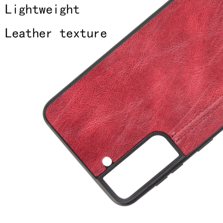 For Samsung Galaxy S21 5G Shockproof Sewing Cow Pattern Skin PC + PU + TPU Case