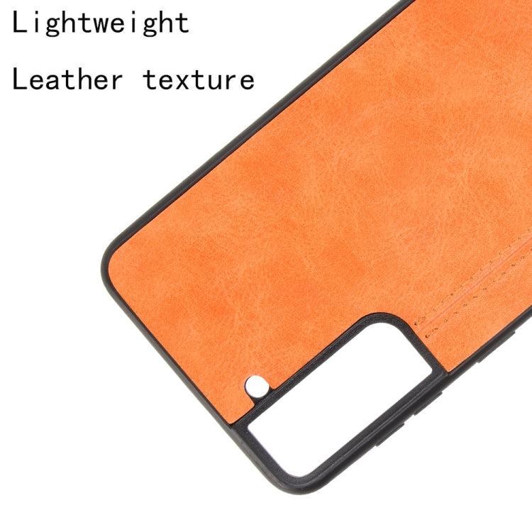For Samsung Galaxy S21 5G Shockproof Sewing Cow Pattern Skin PC + PU + TPU Case