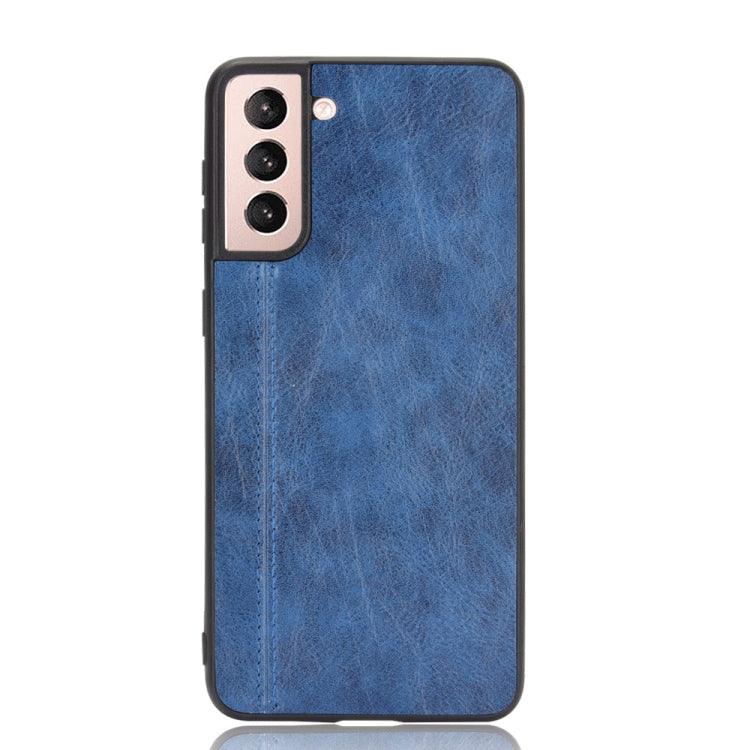 For Samsung Galaxy S21 5G Shockproof Sewing Cow Pattern Skin PC + PU + TPU Case