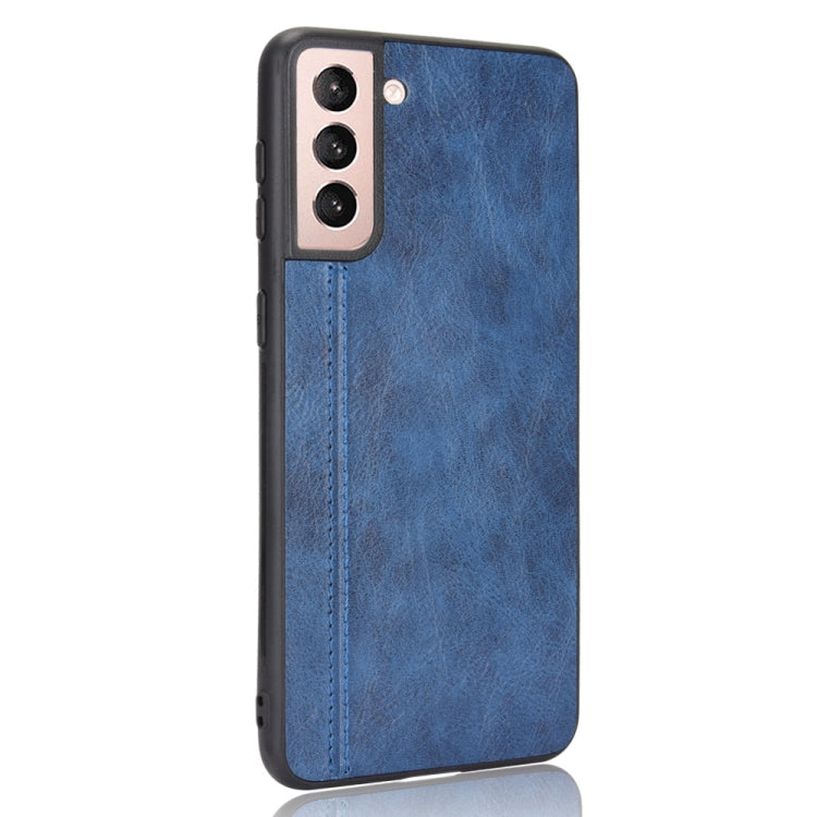 For Samsung Galaxy S21 5G Shockproof Sewing Cow Pattern Skin PC + PU + TPU Case