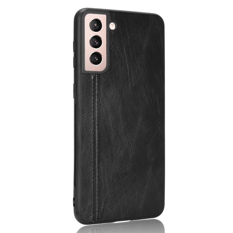 For Samsung Galaxy S21+ 5G / S21 Plus 5G Shockproof Sewing Cow Pattern Skin PC + PU + TPU Case