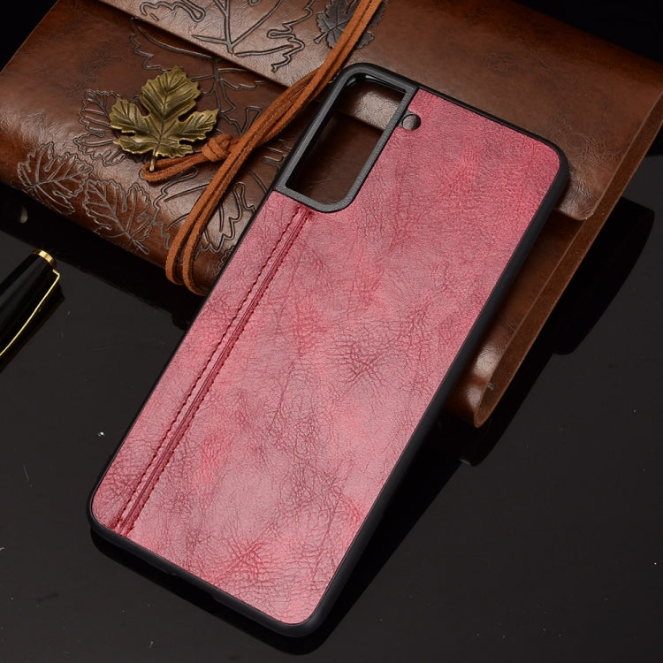 For Samsung Galaxy S21+ 5G / S21 Plus 5G Shockproof Sewing Cow Pattern Skin PC + PU + TPU Case