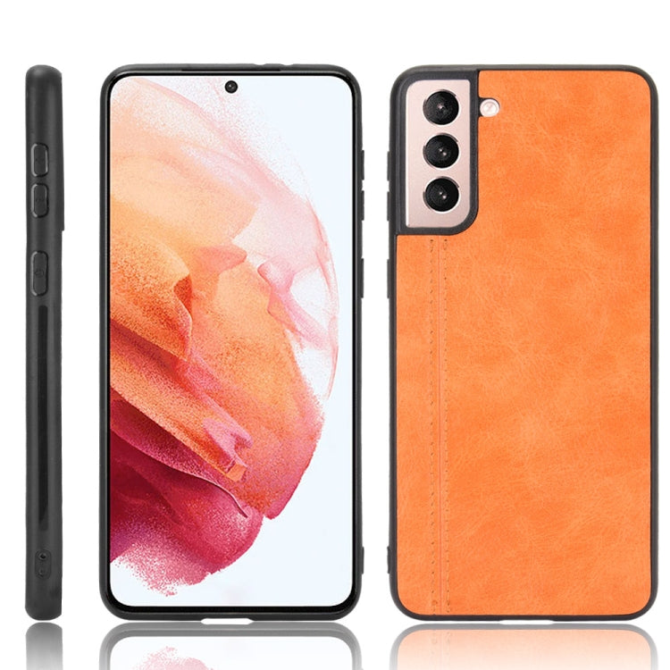 For Samsung Galaxy S21+ 5G / S21 Plus 5G Shockproof Sewing Cow Pattern Skin PC + PU + TPU Case
