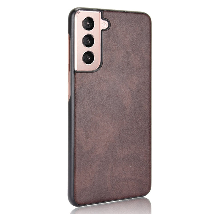 For Samsung Galaxy S21 5G Shockproof Litchi Texture PC + PU Case