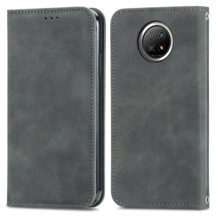 For Xiaomi Redmi Note 9 5G Retro Skin Feel Business Magnetic Horizontal Flip Leather Case With Holder & Card Slots & Wallet & Photo Frame