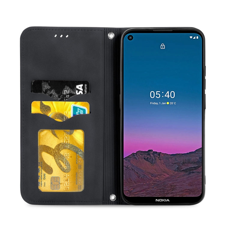 For Nokia 5.4 Retro Skin Feel Business Magnetic Horizontal Flip Leather Case With Holder & Card Slots & Wallet & Photo Frame