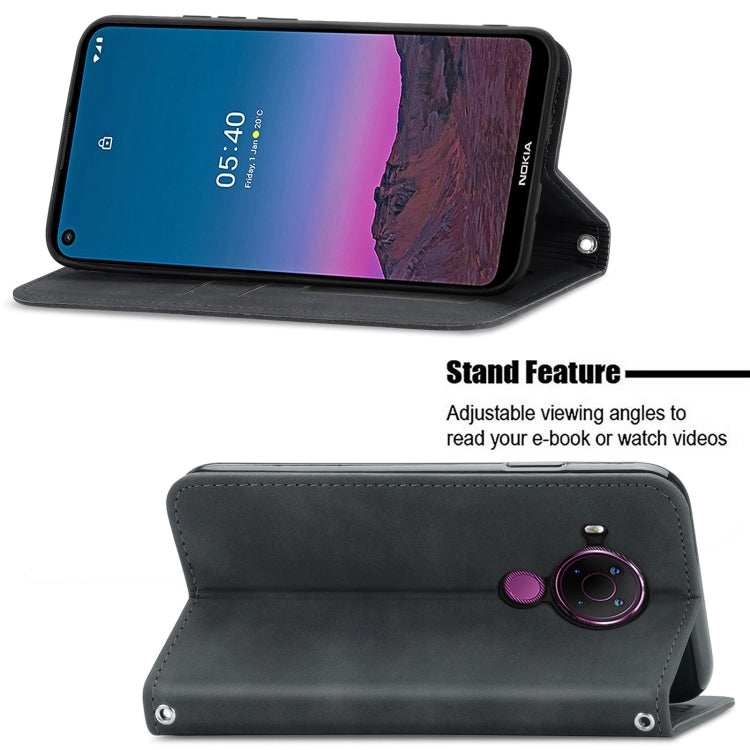 For Nokia 5.4 Retro Skin Feel Business Magnetic Horizontal Flip Leather Case With Holder & Card Slots & Wallet & Photo Frame