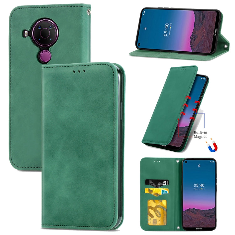 For Nokia 5.4 Retro Skin Feel Business Magnetic Horizontal Flip Leather Case With Holder & Card Slots & Wallet & Photo Frame