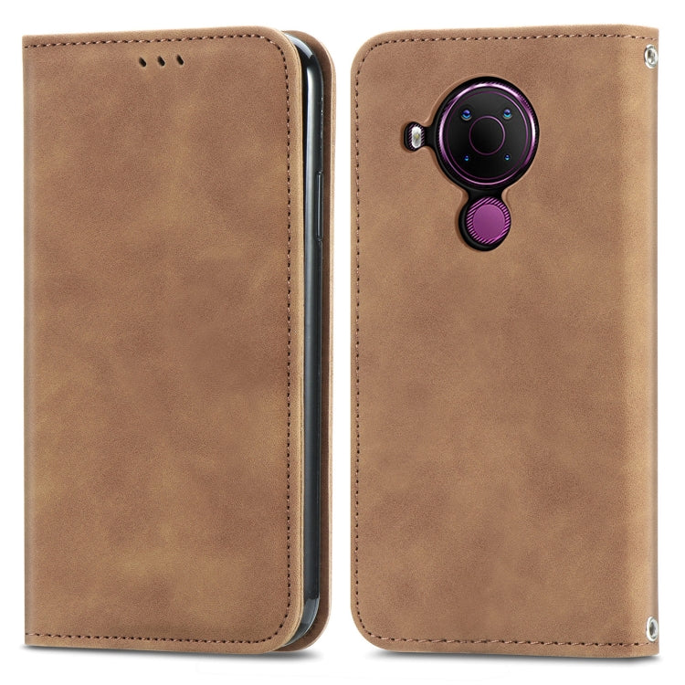 For Nokia 5.4 Retro Skin Feel Business Magnetic Horizontal Flip Leather Case With Holder & Card Slots & Wallet & Photo Frame