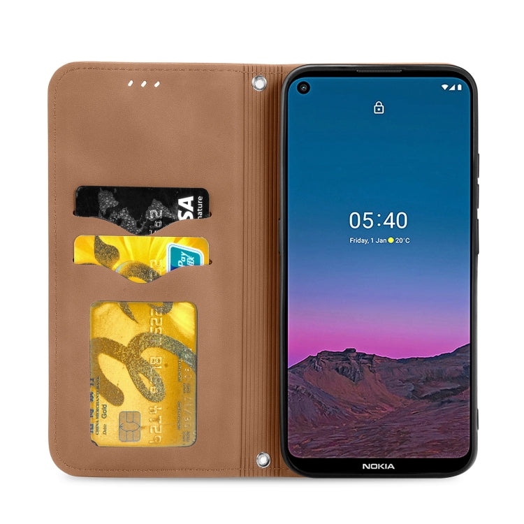For Nokia 5.4 Retro Skin Feel Business Magnetic Horizontal Flip Leather Case With Holder & Card Slots & Wallet & Photo Frame