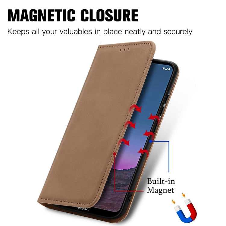 For Nokia 5.4 Retro Skin Feel Business Magnetic Horizontal Flip Leather Case With Holder & Card Slots & Wallet & Photo Frame