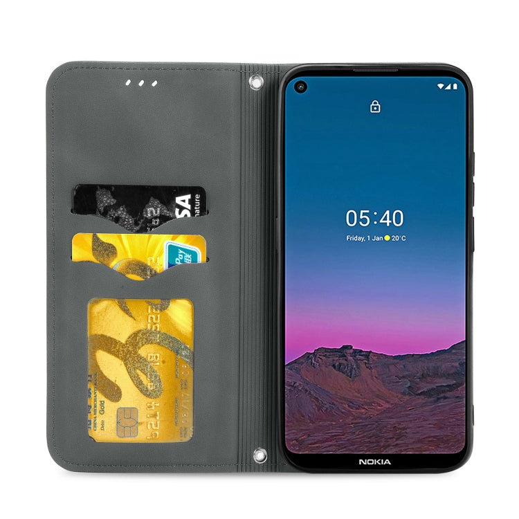 For Nokia 5.4 Retro Skin Feel Business Magnetic Horizontal Flip Leather Case With Holder & Card Slots & Wallet & Photo Frame