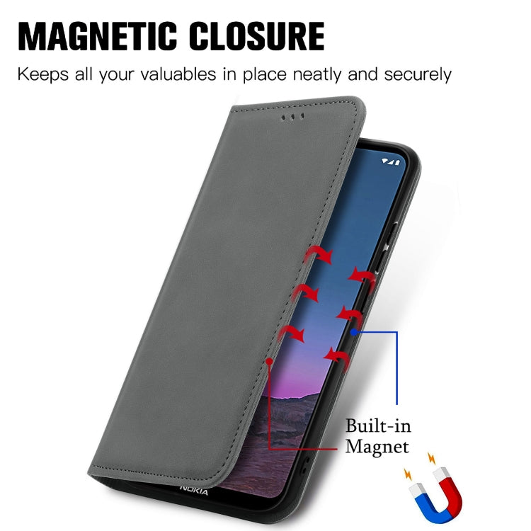 For Nokia 5.4 Retro Skin Feel Business Magnetic Horizontal Flip Leather Case With Holder & Card Slots & Wallet & Photo Frame