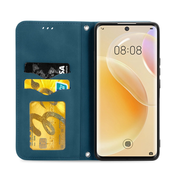 For Huawei Nova 8 5G Retro Skin Feel Business Magnetic Horizontal Flip Leather Case With Holder & Card Slots & Wallet & Photo Frame