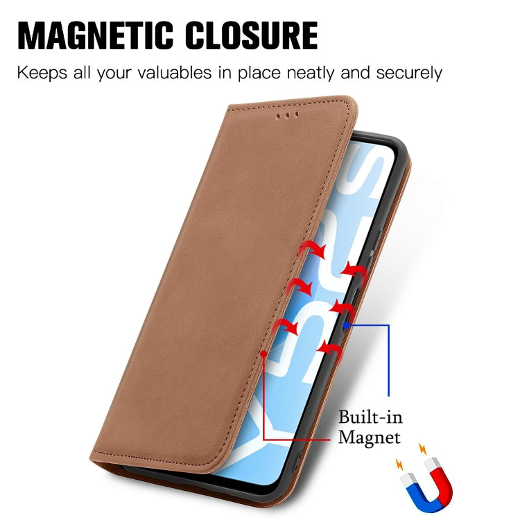 For vivo Y52S Retro Skin Feel Business Magnetic Horizontal Flip Leather Case With Holder & Card Slots & Wallet & Photo Frame