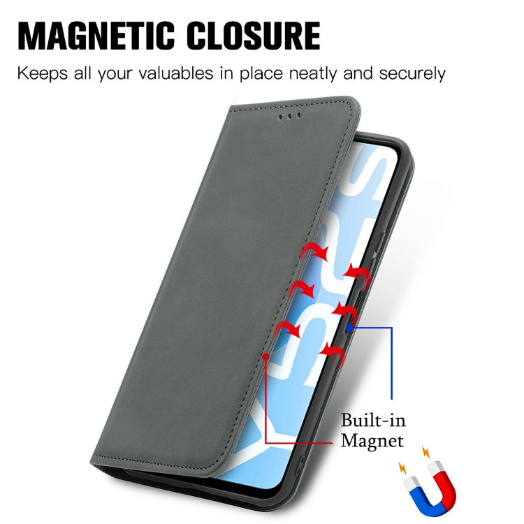 For vivo Y52S Retro Skin Feel Business Magnetic Horizontal Flip Leather Case With Holder & Card Slots & Wallet & Photo Frame