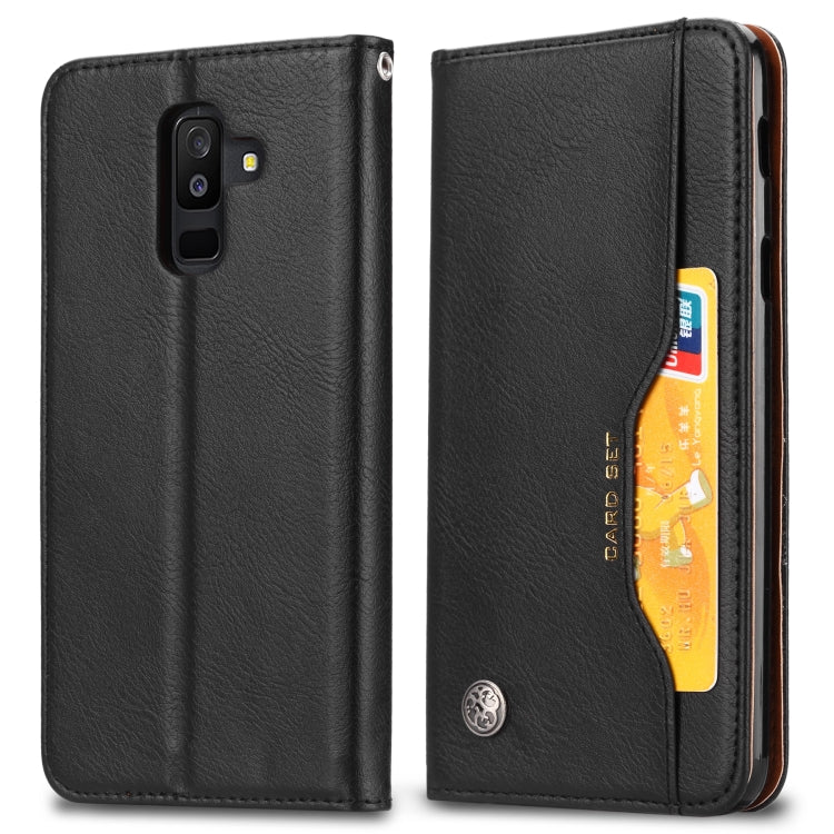 Knead Skin Texture Horizontal Flip Leather Case for Galaxy A6 (2018), with Photo Frame & Holder & Card Slots & Wallet