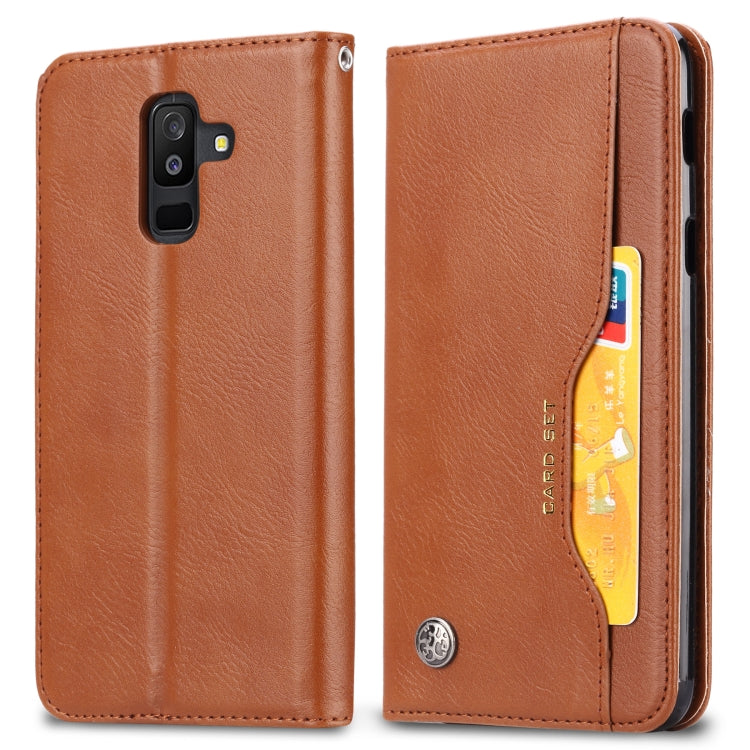 Knead Skin Texture Horizontal Flip Leather Case for Galaxy A6 (2018), with Photo Frame & Holder & Card Slots & Wallet