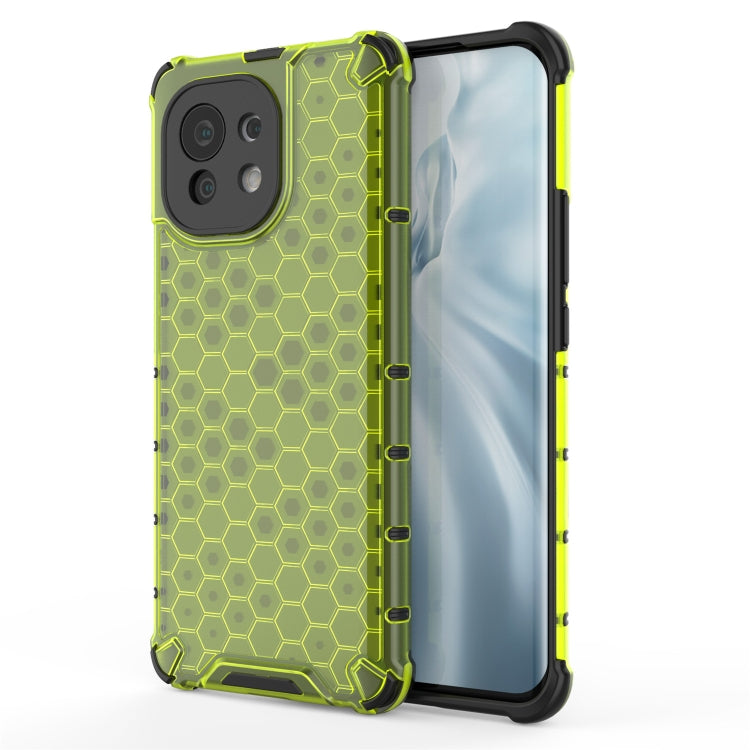 For Xiaomi Mi 11 Shockproof Honeycomb PC + TPU Case(Green)