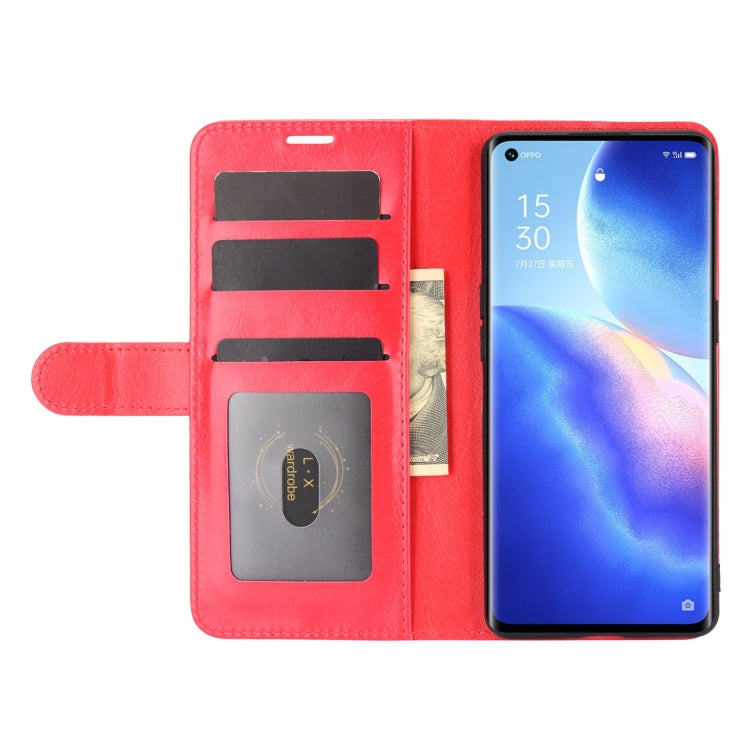 For OPPO Reno5 Pro 5G R64 Texture Single Horizontal Flip Protective Case with Holder & Card Slots & Wallet& Photo Frame