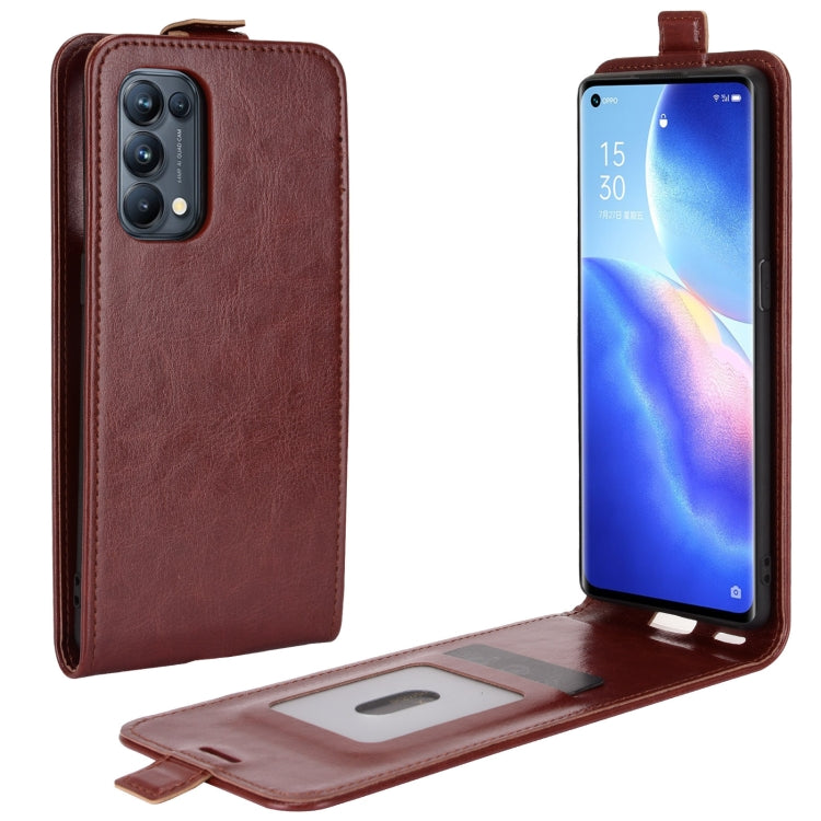 For OPPO Reno5 Pro 5G R64 Texture Single Vertical Flip Leather Protective Case with Card Slots & Photo Frame