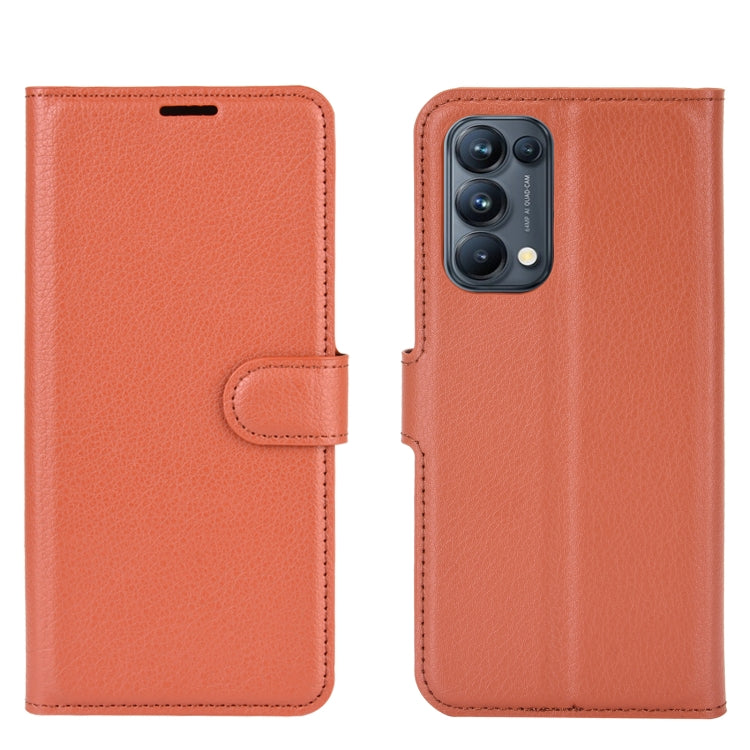 For OPPO Reno5 Pro 5G Litchi Texture Horizontal Flip Protective Case with Holder & Card Slots & Wallet