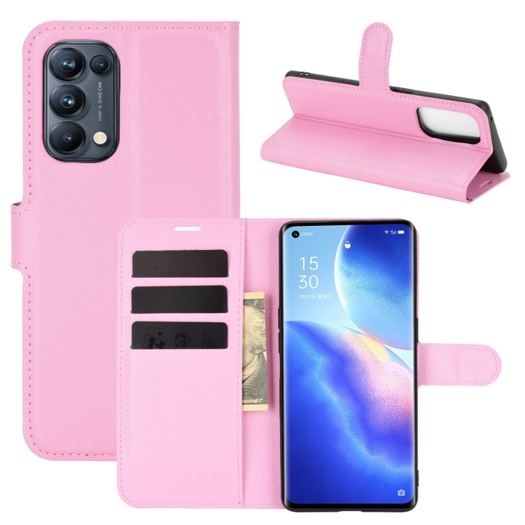 For OPPO Reno5 Pro 5G Litchi Texture Horizontal Flip Protective Case with Holder & Card Slots & Wallet