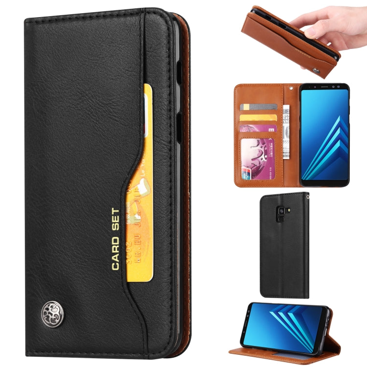 Knead Skin Texture Horizontal Flip Leather Case for Galaxy J6 (2018), with Photo Frame & Holder & Card Slots & Wallet