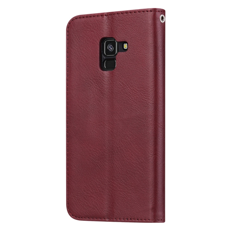Knead Skin Texture Horizontal Flip Leather Case for Galaxy J6 (2018), with Photo Frame & Holder & Card Slots & Wallet