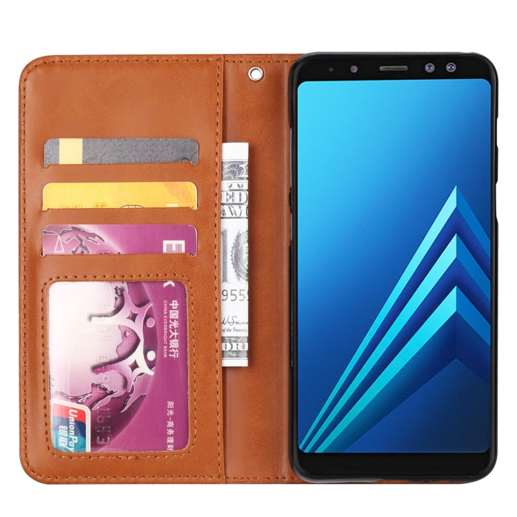 Knead Skin Texture Horizontal Flip Leather Case for Galaxy J6 (2018), with Photo Frame & Holder & Card Slots & Wallet