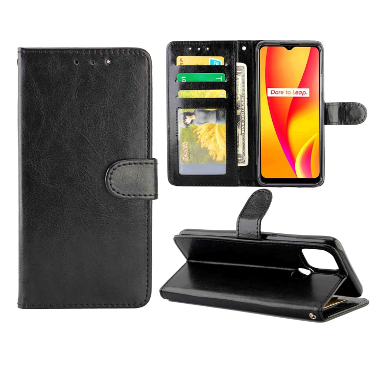 For OPPO Realme V3 Crazy Horse Texture Leather Horizontal Flip Protective Case with Holder & Card Slots & Wallet & Photo Frame