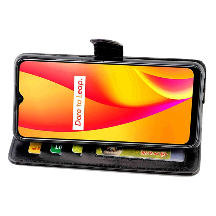 For OPPO Realme V3 Crazy Horse Texture Leather Horizontal Flip Protective Case with Holder & Card Slots & Wallet & Photo Frame