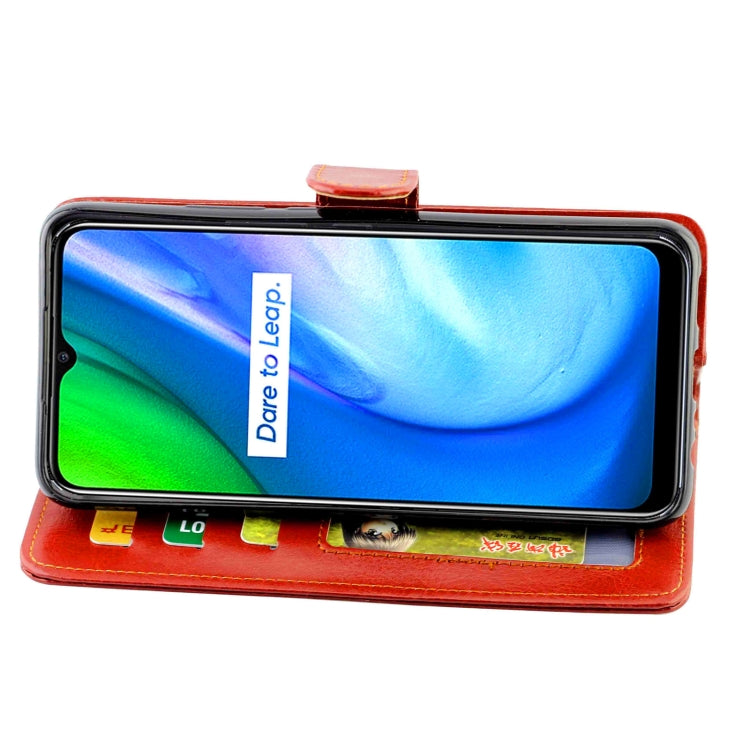 For OPPO Realme V3 Crazy Horse Texture Leather Horizontal Flip Protective Case with Holder & Card Slots & Wallet & Photo Frame